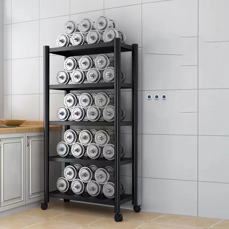 5層（40x22x116cm）隙間収納 キッチンラック スリムワゴン 幅22ｃｍ キャスター付き 可動棚 キッチン キッチン収納ラック キッチン収納ラック 車輪付き 2/3/4層 狭いスロットシェルフ 冷蔵庫サイドシェルフ 回転式キッチン バスルー