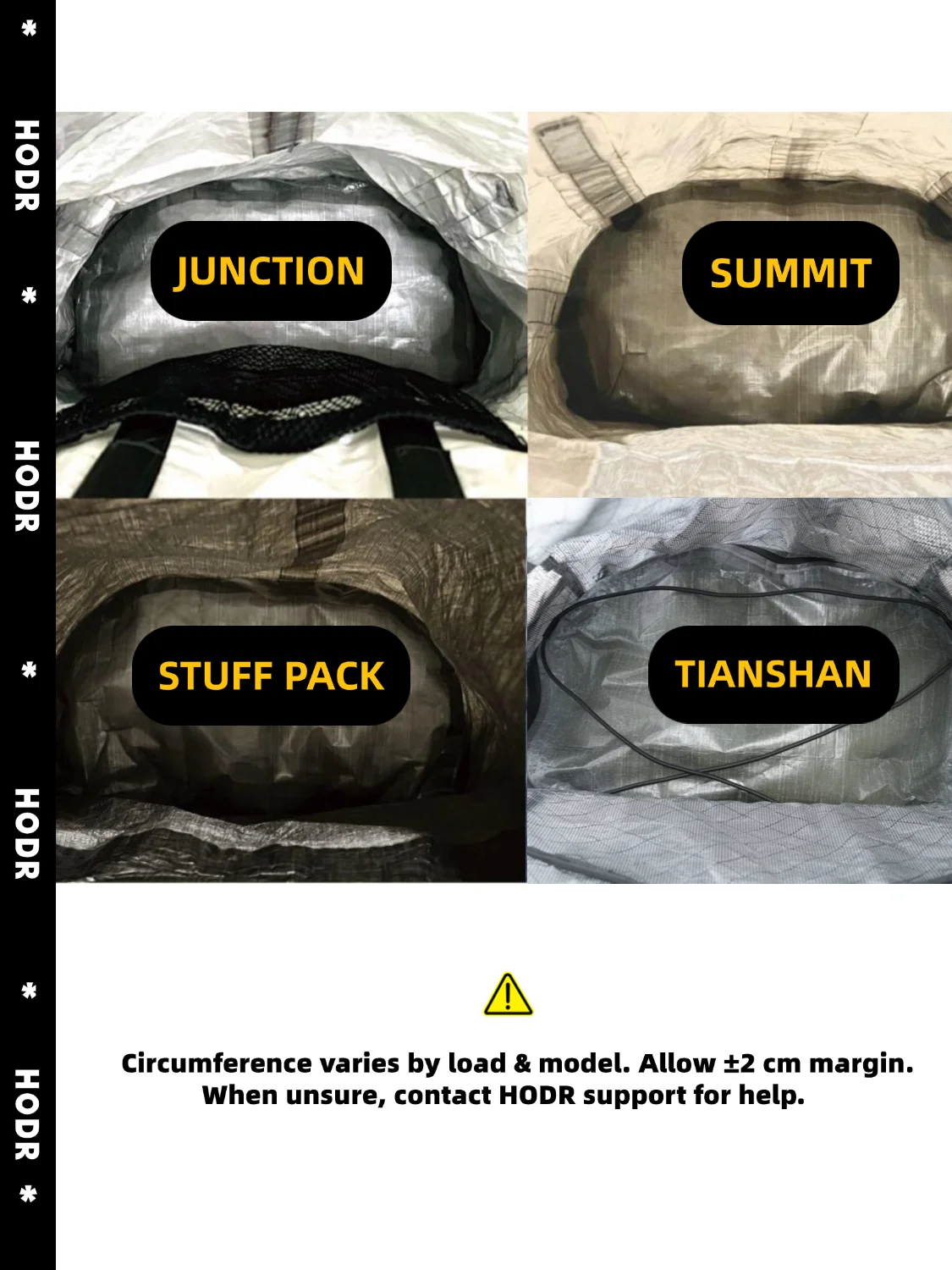 Multiple DCF packing pods displayed together in outdoor setting
