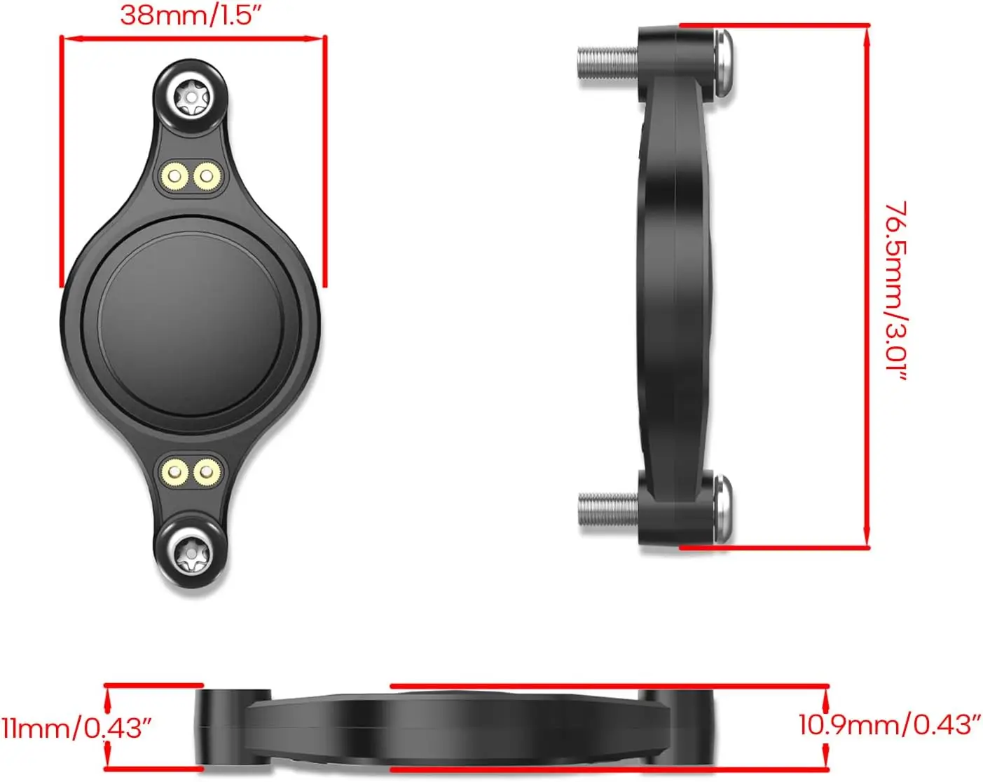 YGREY Bicycles Mount Anti-theft GPS Tracker, Findmy Keys Finder and Pet Locator for Keys, Compatible for Airtags