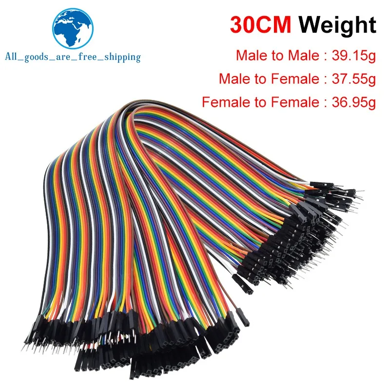 Versatile Multi-Length Jumper Wire Set - Male, Female Connectors for Electronics Prototyping