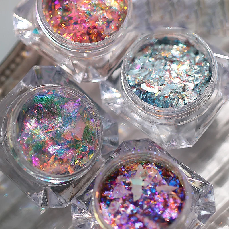 Aurora Cloud Brocade Powder Dreamy Colorful Explosive Opal Powder Manicure Ultra-Thin Sequin Manicure Starry Sky Glitter