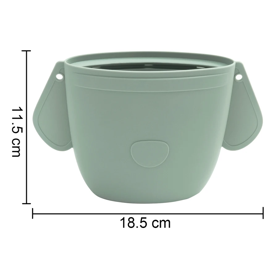 Portable Baby Snacks Bag Reusable Silicone Food Container For Newborn Waterproof Cartoon Animals Food Bag Baby Stuff
