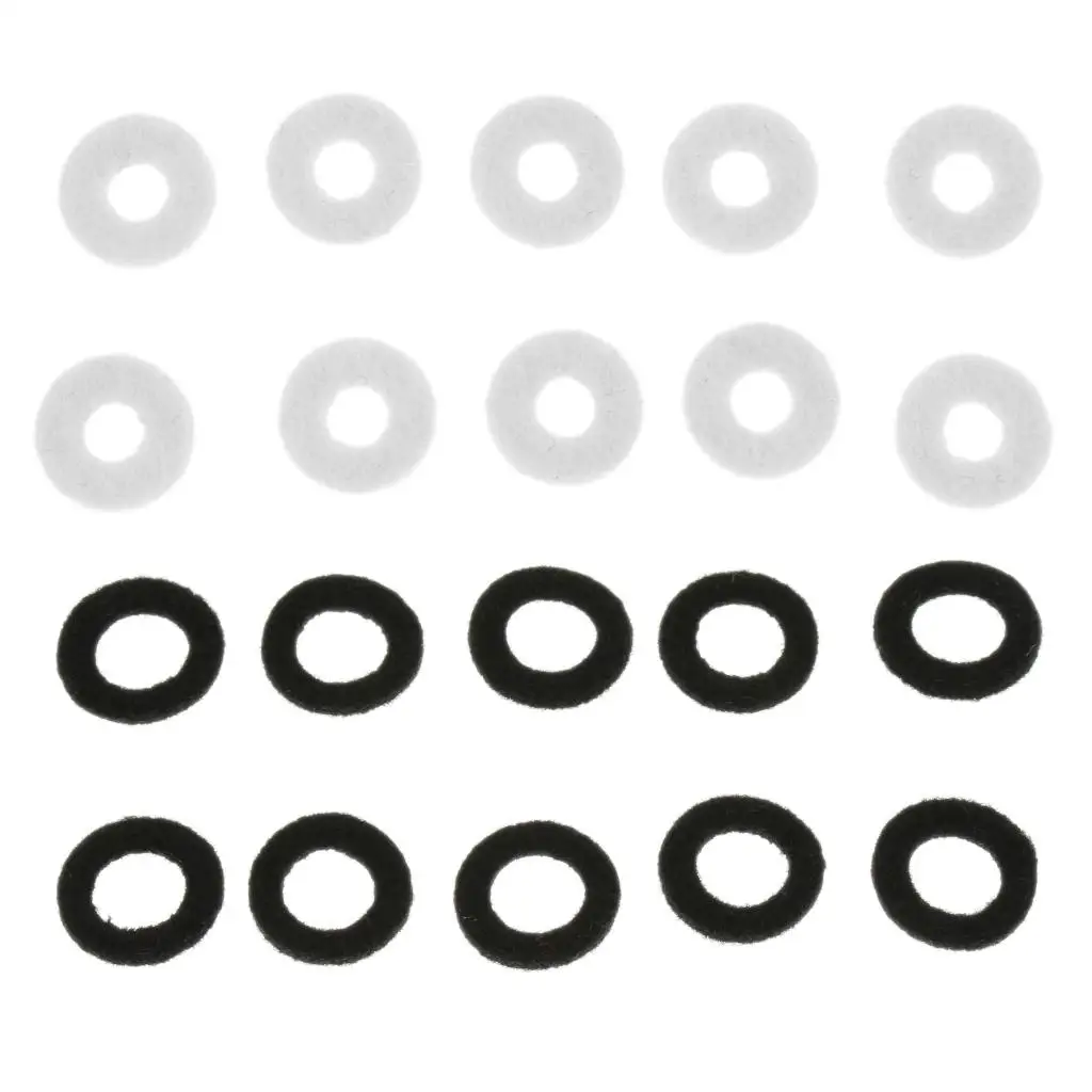 10 Pieces Trumpet Felt Washers for Brass Instrument Protection