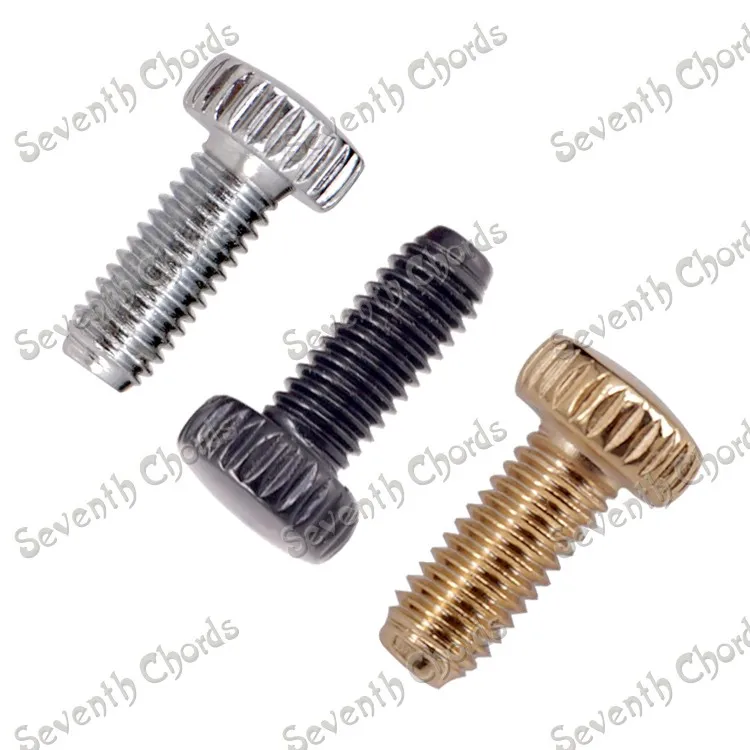

6 Pcs Tremolo Bridge Fine Tuning Screws For Electric Guitar / Thread diameter 5MM / Chrome - Black - Gold