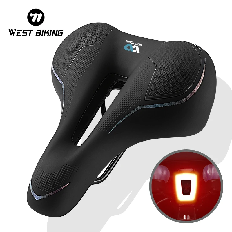Thicken Bicycle Saddle Comfortable Shockproof Cycling Seat Hollow Non-slip Soft Cushion Travel MTB Road Bike Saddle bicycle saddle
