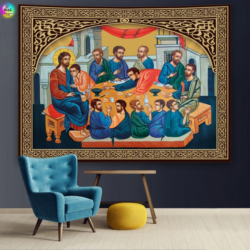 Jesus Tapisserie Letzte Abendmahl Wand Hängen Weihnachten Home Dekoration Christus Room Decor Große Stoff Für Schlafzimmer Wandteppiche – Detail 5
