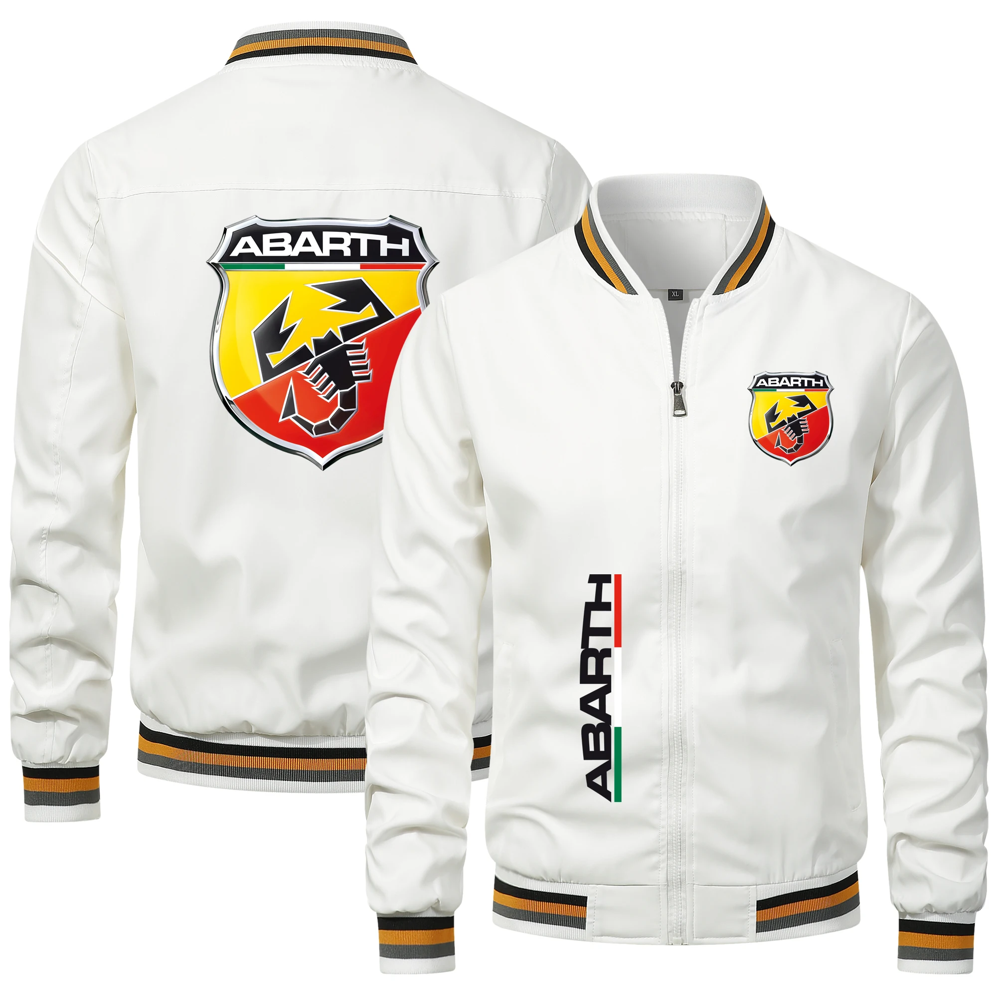Outdoor Windproof Personalized Fashion Men's Jacket Abarth Car Print Jacket Men Locomotive Casual Loose New Men's Top