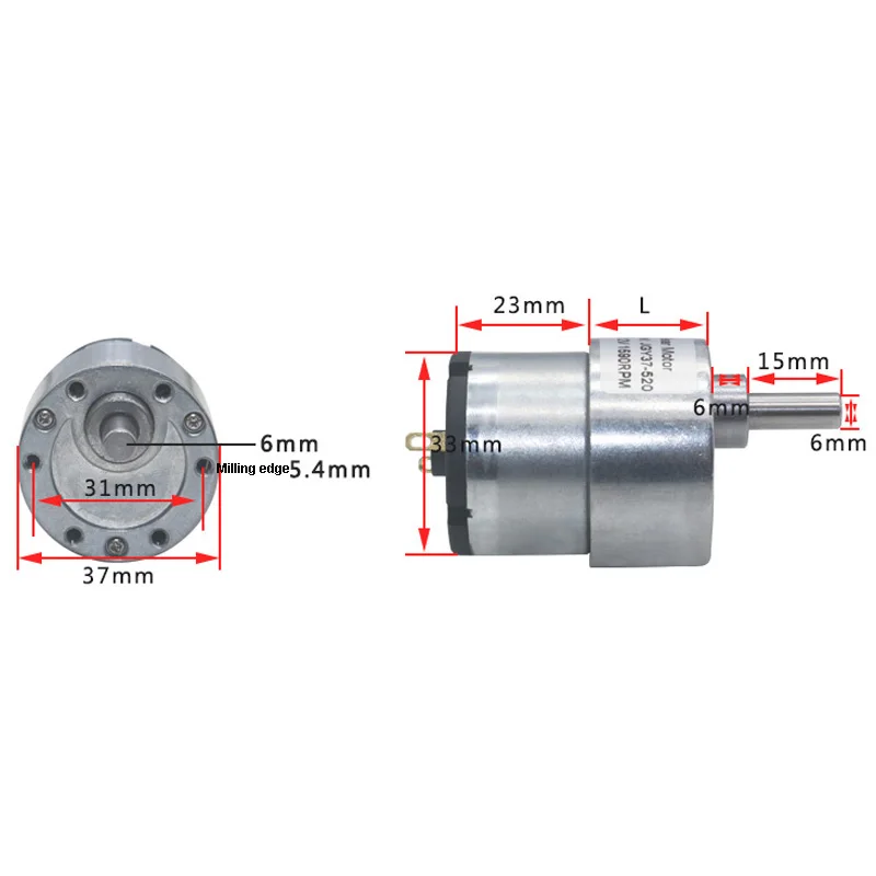 Motore DC 12V Ad Alta Coppia, 3 Giri/Min, Con Riduttore, Diametro Albero 4mm, Micromotore A Bassa Velocità Per Display E Vetrine