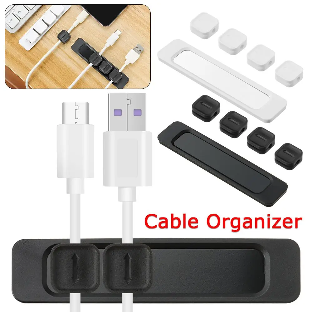 

Magnetic Desktop Arrangement Self-adhesive USB Charger Cable Management Cable Organizer Mouse Wire Organizer USB Cables Holder