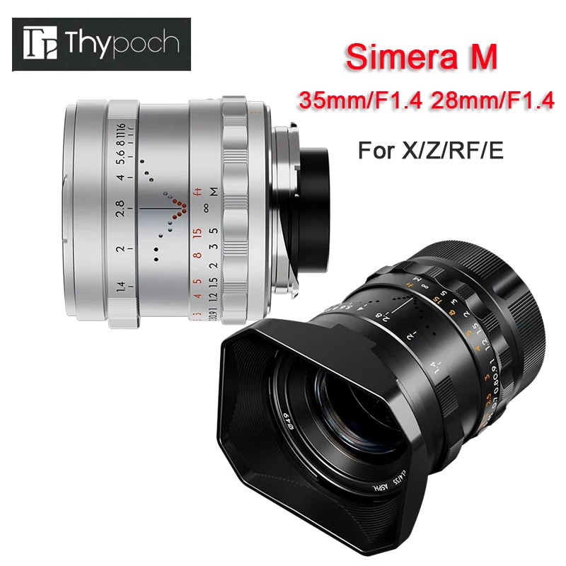Thypoch 28mm 35mm Camera Lens ASPH Manual Focus Lens For