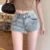 Summer Trendy Fashion Sexy Woman Thin Jeans Hot Sale Female Chic Korean Short Pants Girls Retro Blue Denim Shorts