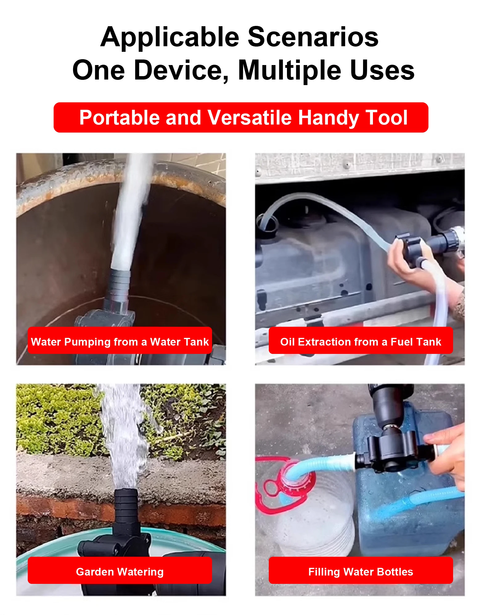 Drill-Powered Water Pump Portable Self Priming Centrifugal Pump for Aquarium Pon