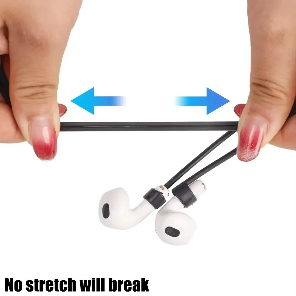 50/70cm Earphone Strap for AirPods Pro Anti-Lost Sports Neck Rope Cord for AirPods 4rd 1st 2nd Anti-Slip Silicone Sports Lanyard