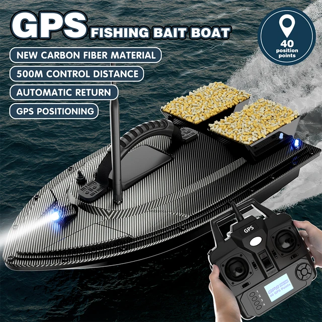 V070 GPS Sonar RC Fishing Bait Boat Positioning 500m Remote Control Boat  2011-5 No GPS Feeder 40 Fishing Points Load 12000mAh - AliExpress