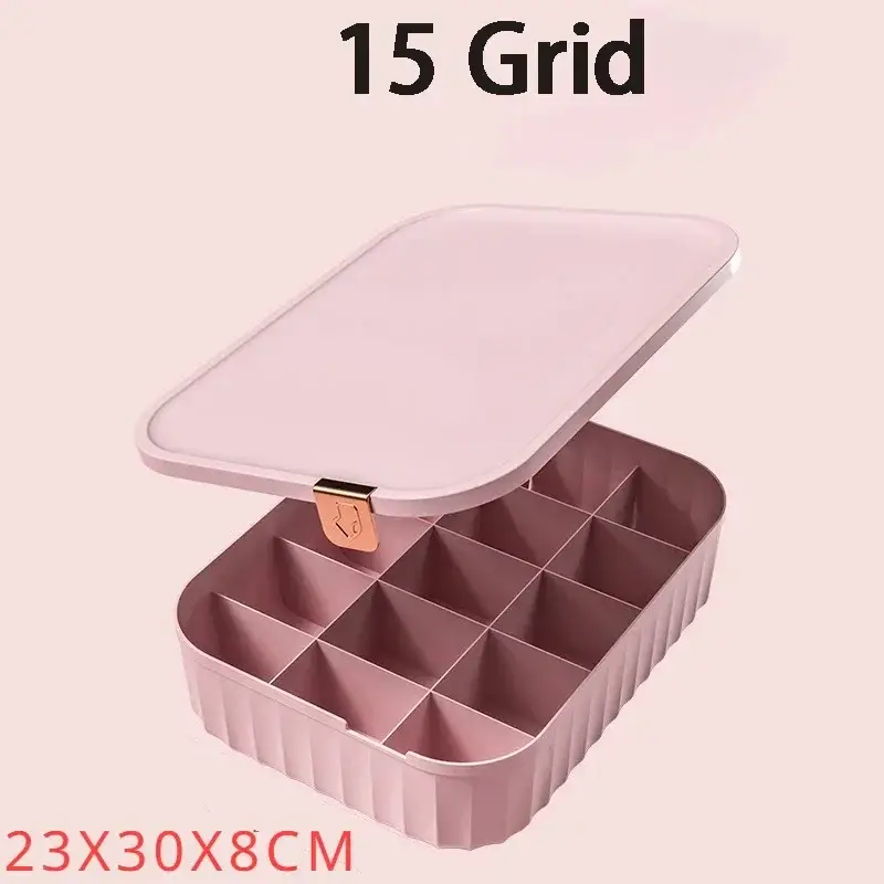 Solid Color Underwear Storage Box Closet Organizer Underwear Socks Drawer Clothes Finishing Box With Lid Wardrobe Organizer - Image 9