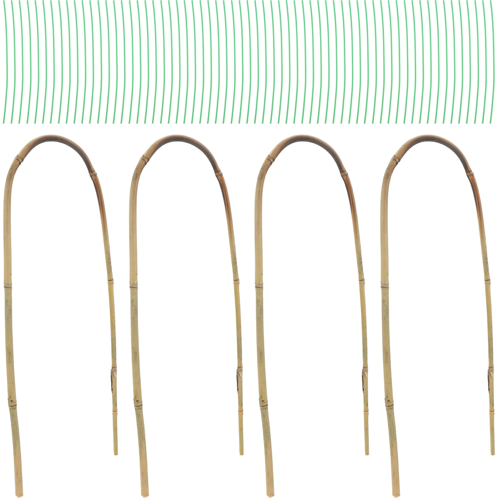 

10 Pcs Potted Plant Support Stakes for Indoor Plants Hoops Bamboo Flower Trellis Small