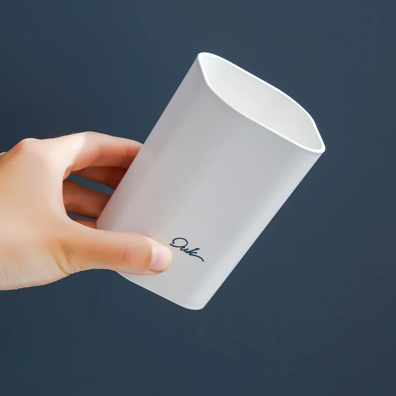 Stainless Steel Toothbrush Cup Set - Japanese Minimalist Bathroom Durable Kids Oral Care Cups with Anti-Slip Base Metal Drinking