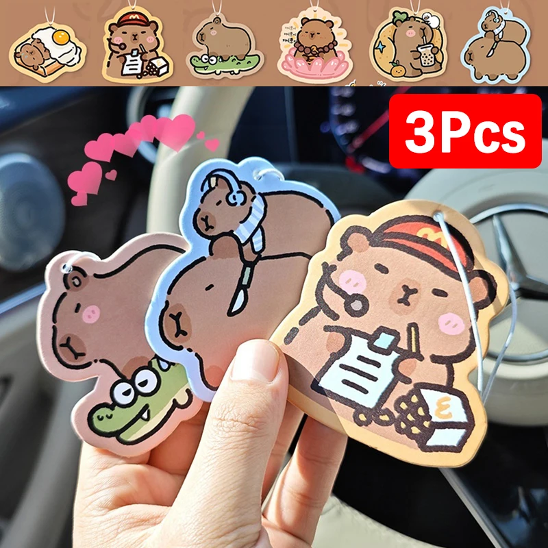 3PCS Natural Scented Aromatherapy Bag For Wardrobe Closet Car Air Freshener Perfume Tablets Hanging Fragrant Sachet Anime JDM