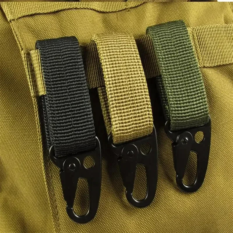 Carabiner High Strength Nylon Key Hook MOLLE Webbing Buckle Hanging System Belt Buckle Hanging Camping Hiking Accessories 2