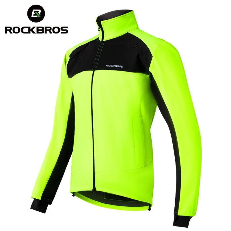 

ROCKBROS Thermal Fleece Cycling Jackets Winter Keep Warm Bike Jersey Coat Sports Windproof MTB Road Long Sleeves Bicycle Jacket