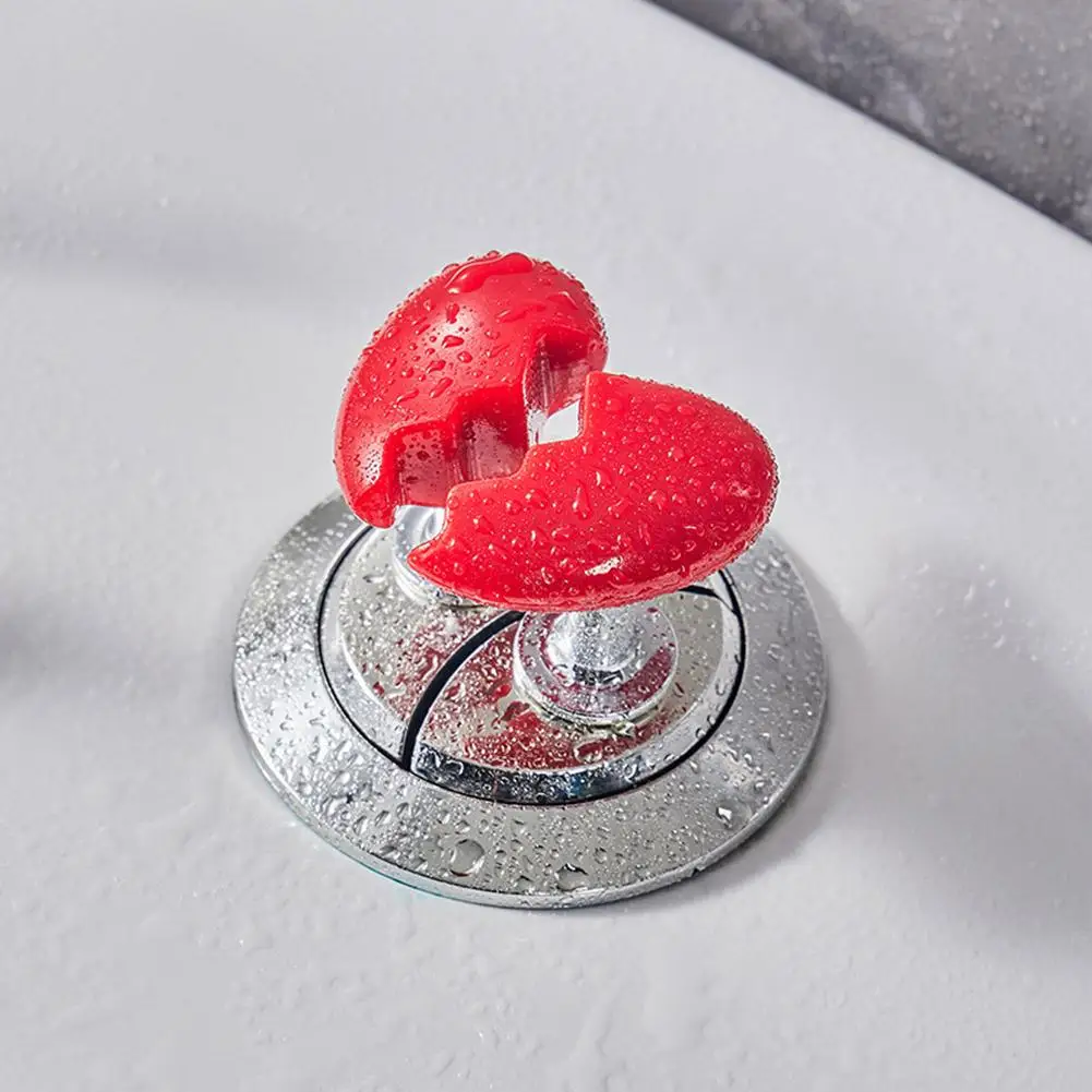 Toilet Flush Button Heart Handle Toilet Press Button Long Nail Protector Press Tank Push Switch Toilet Bath Room Water Flush Button Home Tool