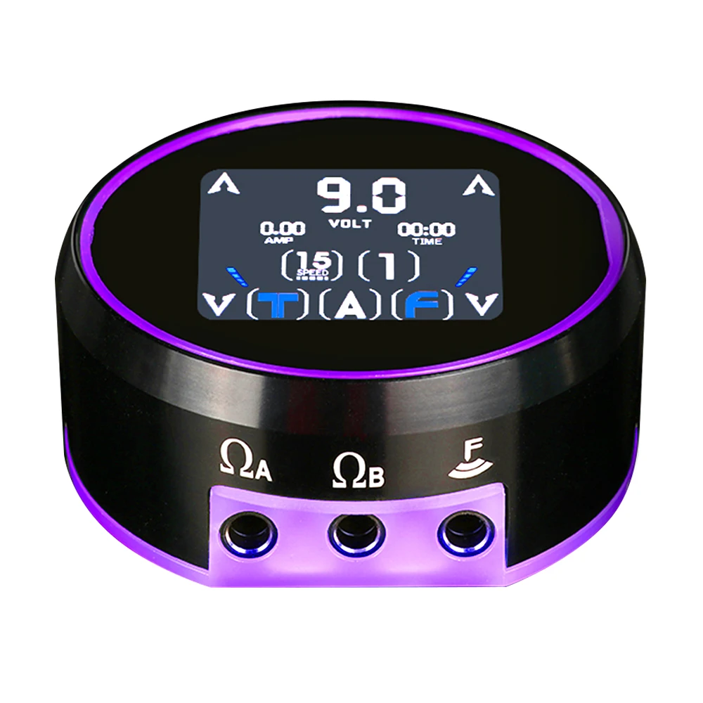 2023 neue Aurora 3 LCD Tattoo Netzteil Tragbare Tattoo Power Batterie Full Touch Bildschirm Aurora Quelle Mit UNS/EU Adapter Kit