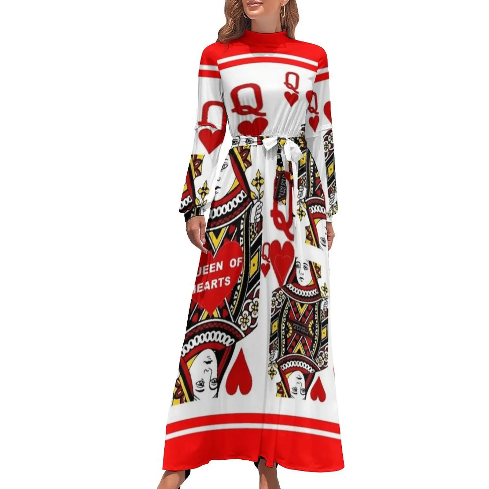 thumbnail image 1 of REINA ROJA DE CORAZONES EN ROJO Vestido largo Mujer moda vestidos de noche de lujo 2024 Vestidos de mujer vestido suelto de mujer, 1 of 5