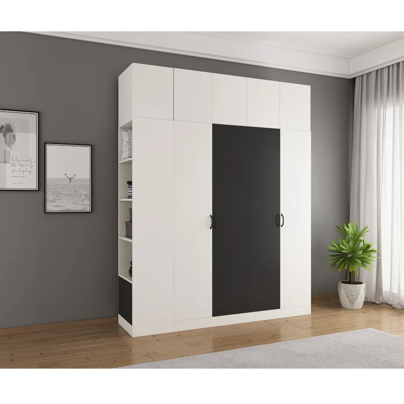 

Nordic simple wardrobe modern simple overall economic small house assembly 2-door 3-door 4-door 5-door WARDROBE BEDROOM