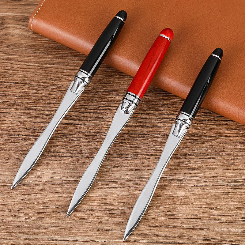 Винтажный художественный нож, открывающийся нож с надписью, ручка, портативный нож, ручка, металлическая шариковая ручка, нож для подписи