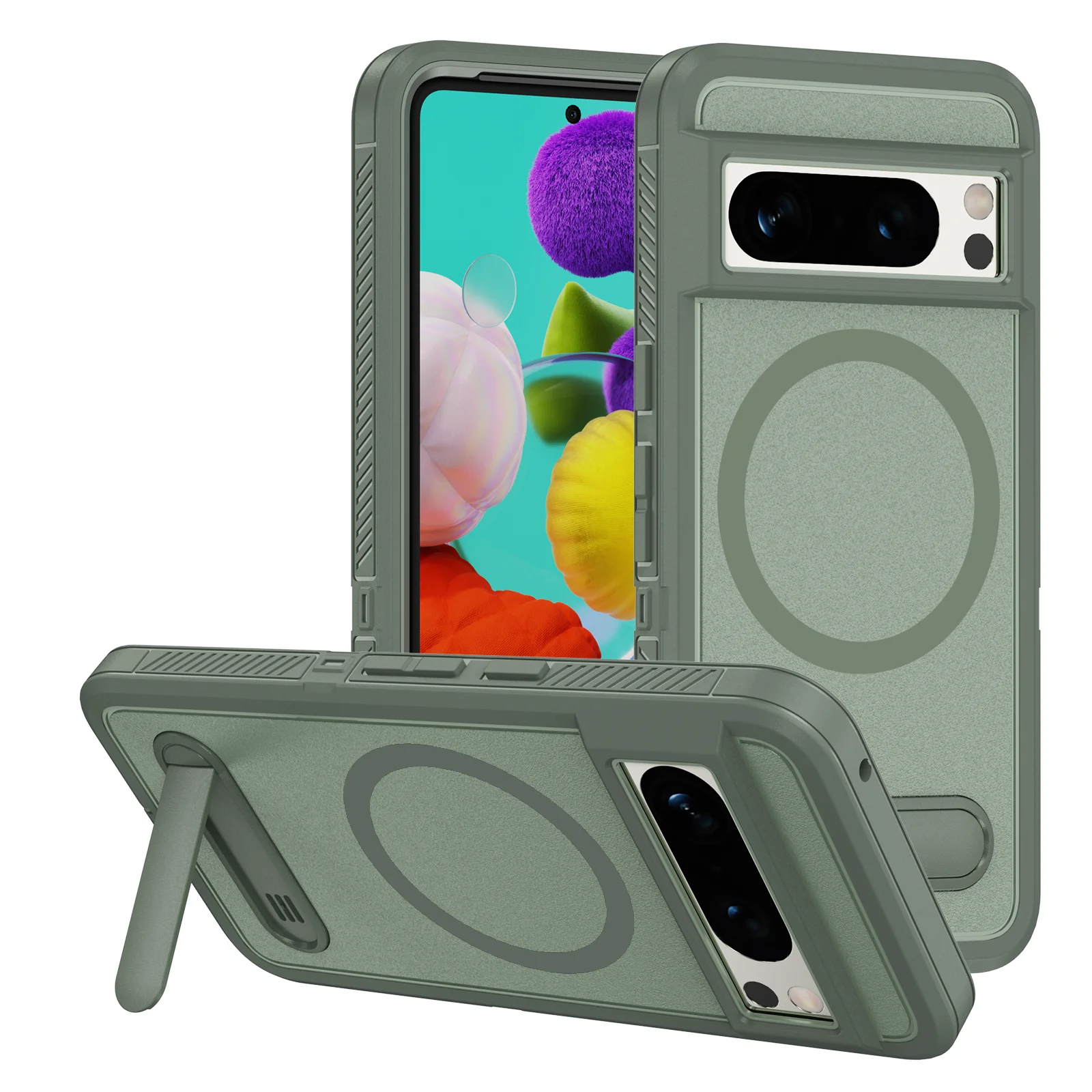 LONLI JIC - Custodia Protettiva Trasparente Per Google Pixel 8 Pro, Con