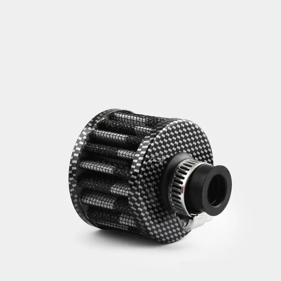 Air Filter Cleaner Universal Interface Motorcycle Air Filters 12mm Silver Car Cone Cold Air Intake Filter Turbo Vent Crankhoud Breather Air Intake Filter (Color : 1