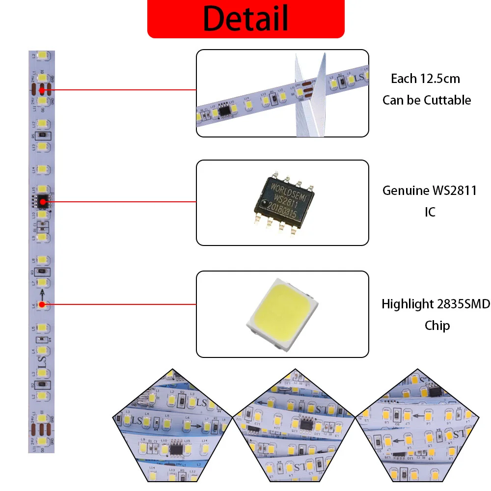 흐르는 물 LED 스트립 체이싱 라이트, WS2811 2835SMD, 120LED/M 무선 컨트롤러 테이프 리본, 방 장식, 5M/10M DC24V