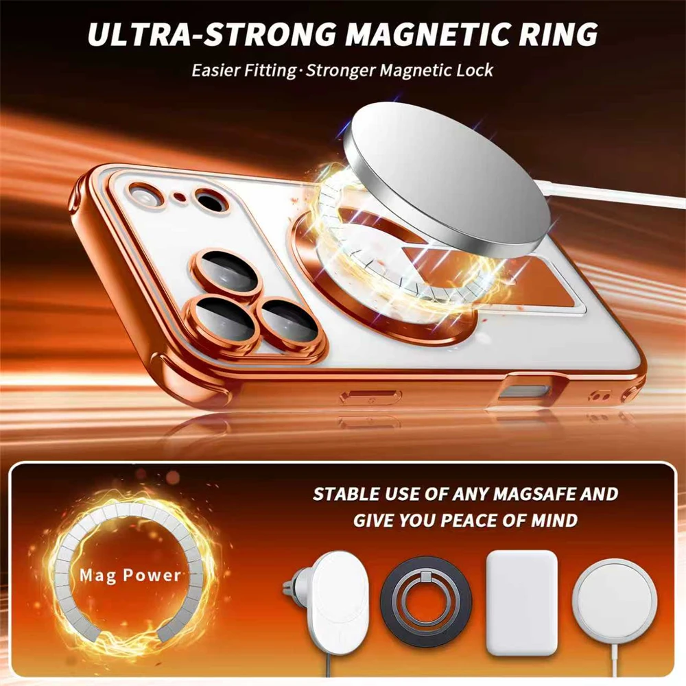 Magnetic Phone Case With Stand For Pro Max And Plus Models_voghion.com
