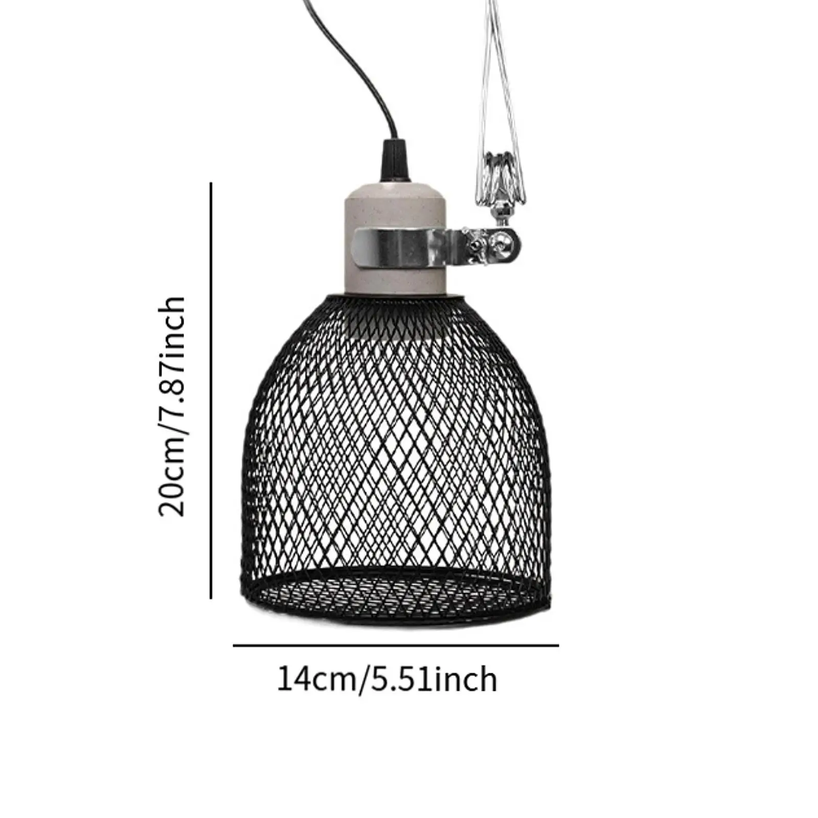 Reptile Heating Lampshade 5.5inch 160W Heater Guard for Pet Snake Amphibians