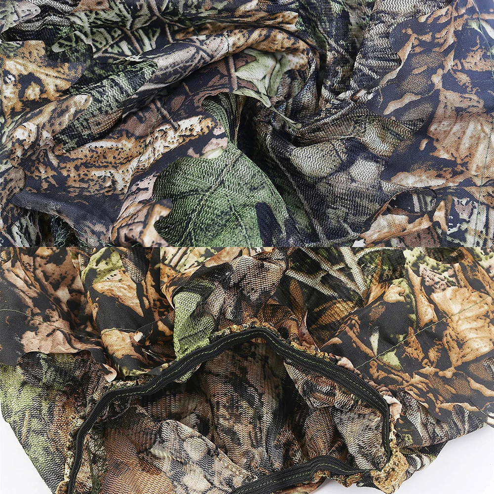 Ghillie Camouflage Leafy Hat 3D Full Face Mask Headwear Turkey Camo Hunter Hunting Accessories