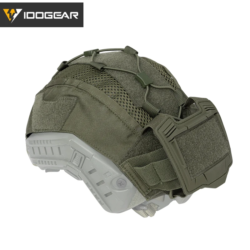 

IDOGEAR Helmet Cover For Tactical Maritime Helmet with NVG Battery Pouch Hunting Airsoft Accessories 3812