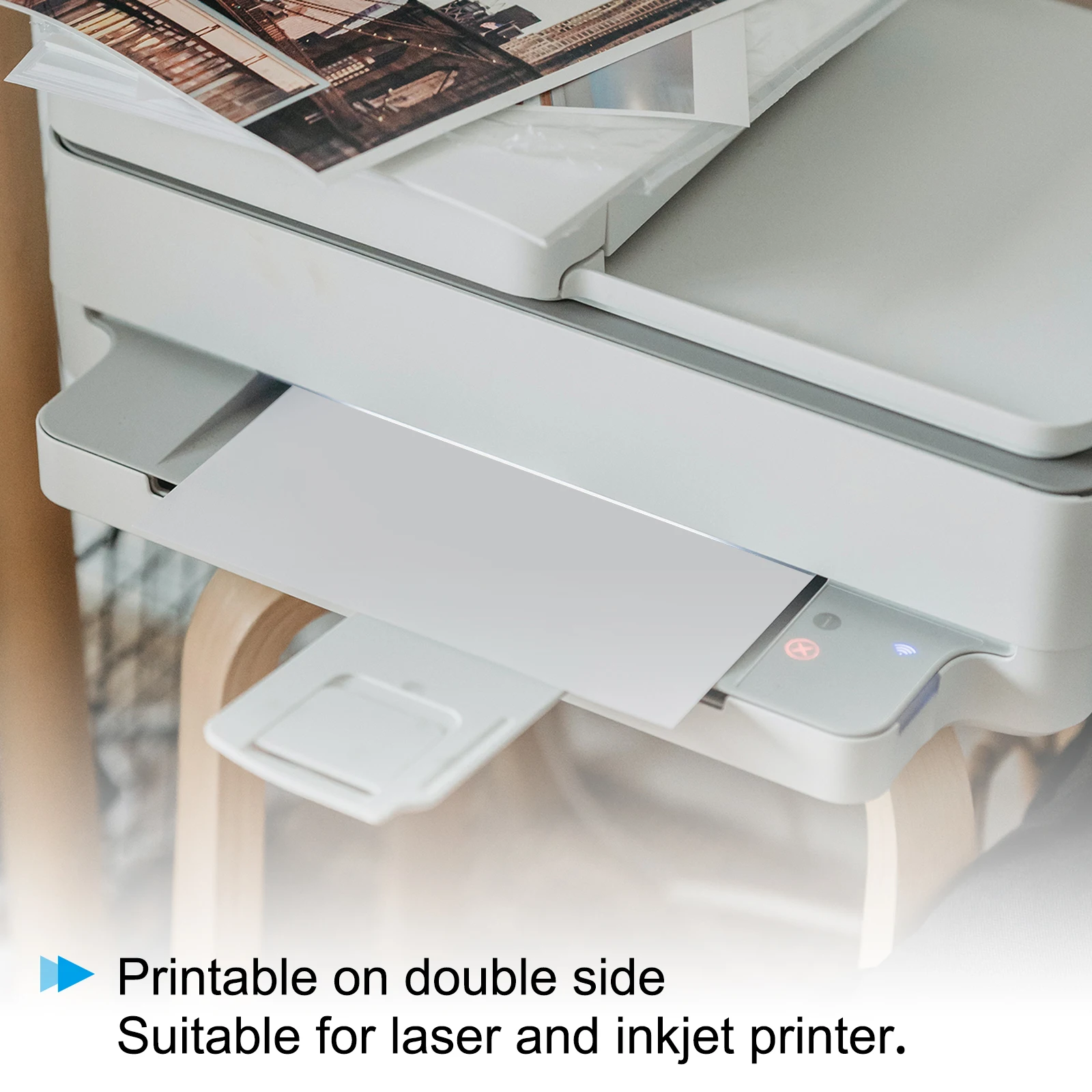 3.5"x2" Printable Business Cards, 1000 Cards Perforated Card Stock Paper for Laser and Inkjet Printer 180gsm, 100Pcs 10 Sheets