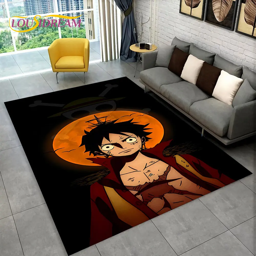 Anime One Piece Monkey D. Luffy Alfombras antideslizantes Niños Dormitorio  Alfombrillas Área Alfombras Antideslizante Casa Sala de Estar G #