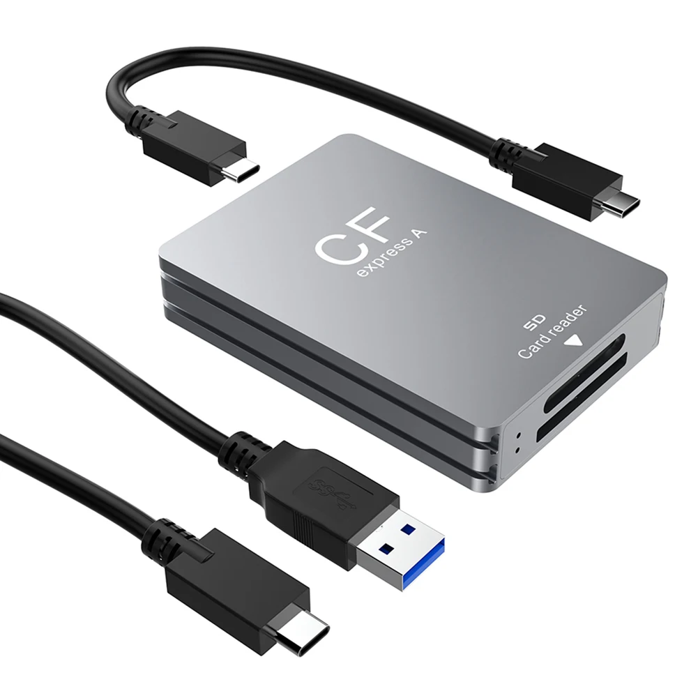 2 in 1 CFexpress A 타입 SD 카드 리더, 카드 리더 어댑터, SLR용 USB 3.2, 10Gbps