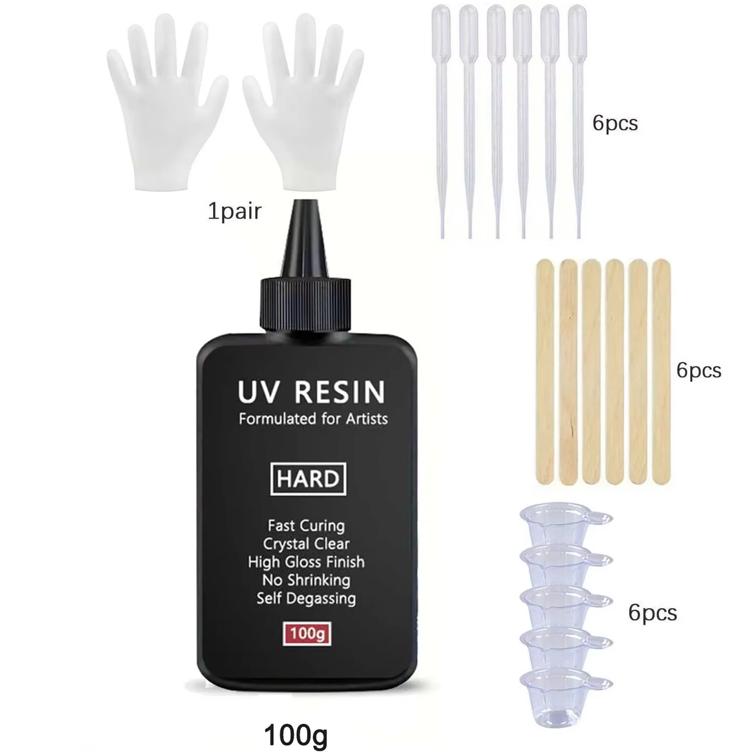 Enhanced Crystal Clear UV Resin - Fast-Curing Transparent Formula for Jewelry Making