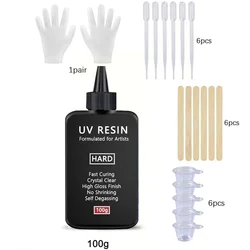 Enhanced Crystal Clear UV Resin - Fast - Curing Transparent Formula for Jewelry Making (100g kit)