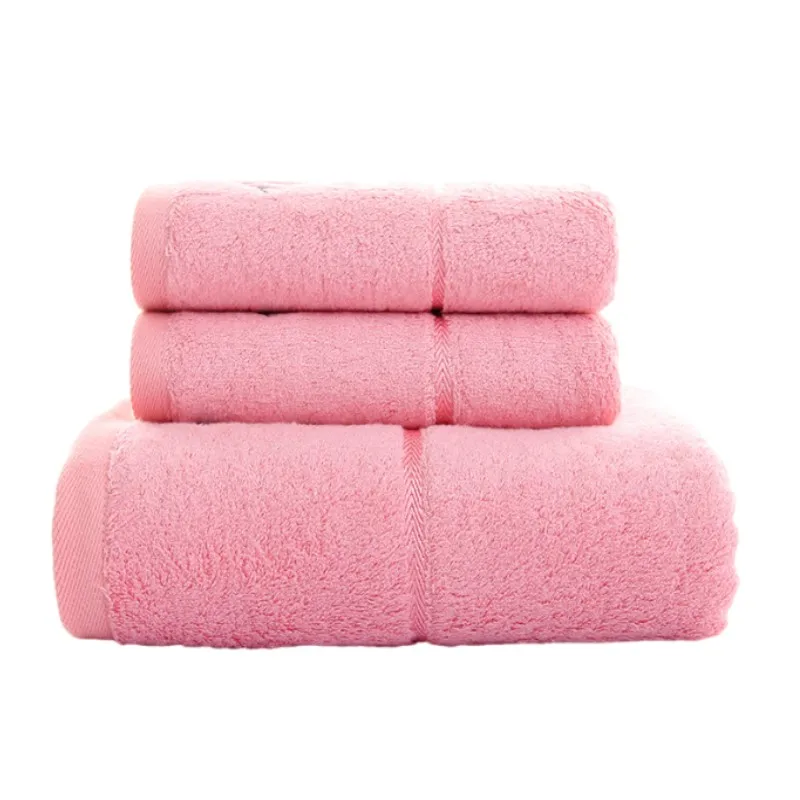 

3PCS Embroidered Bathroom Towels Set Bamboo Fiber Luxury Towels Cover Home Daily Use Personalized Gift Towels Washcloth 수건 세트