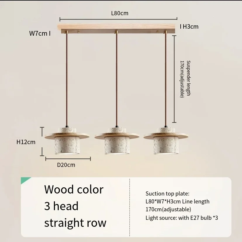 Wood 3 lights