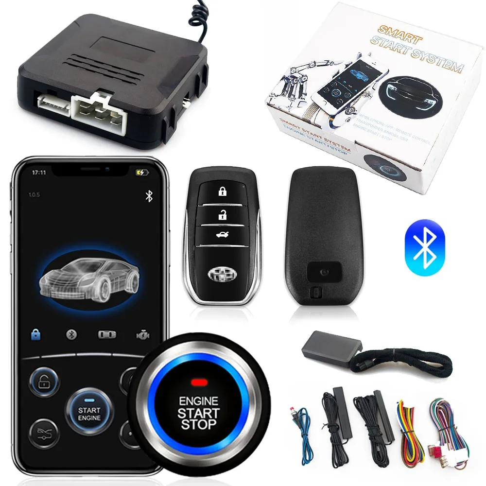 Universal Car Remote Start Stop Kit Bluetooth Mobile Phone APP