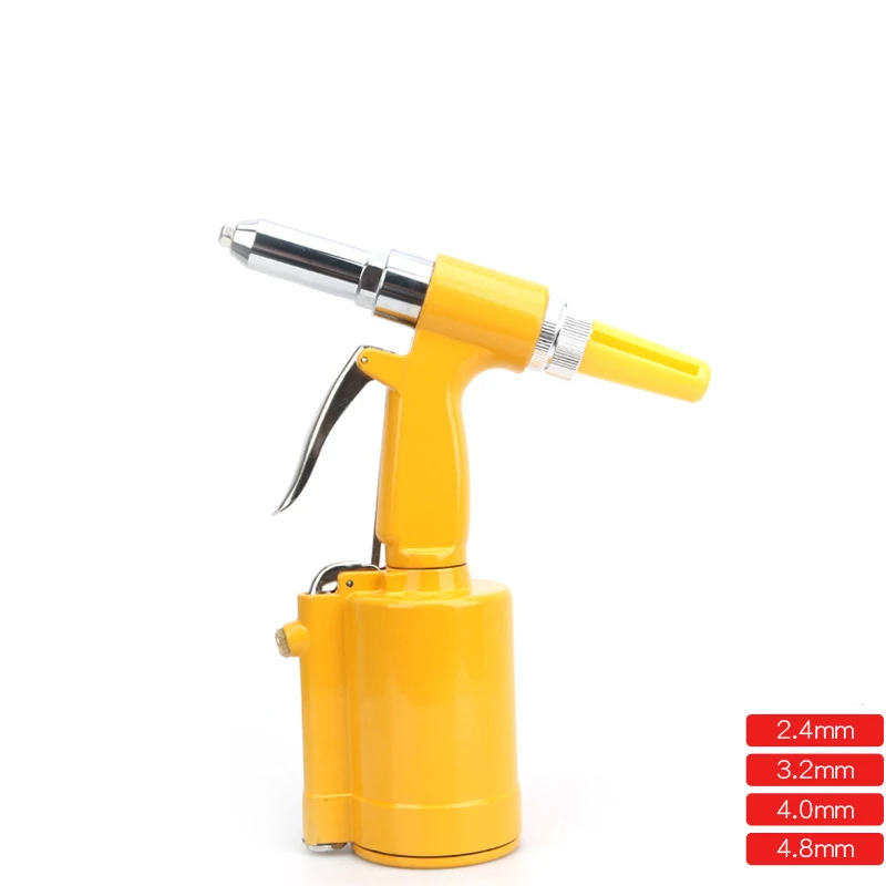 Rivet Gun Rivet Nut Tool Rivet Gun Set Industrial Nail Riveting Tool Pneumatic Three-jaw Air Riveter 2.4/3.2/4.0/4.8 Capacity