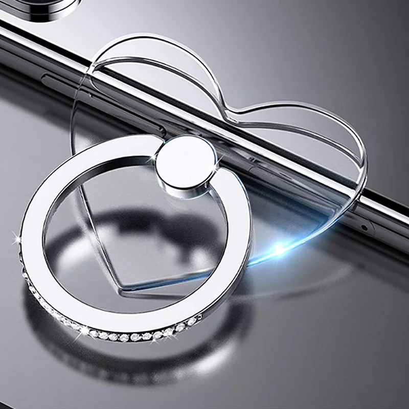 TransparentFingerRingHolderDiamondRingPhoneStandHolderfor