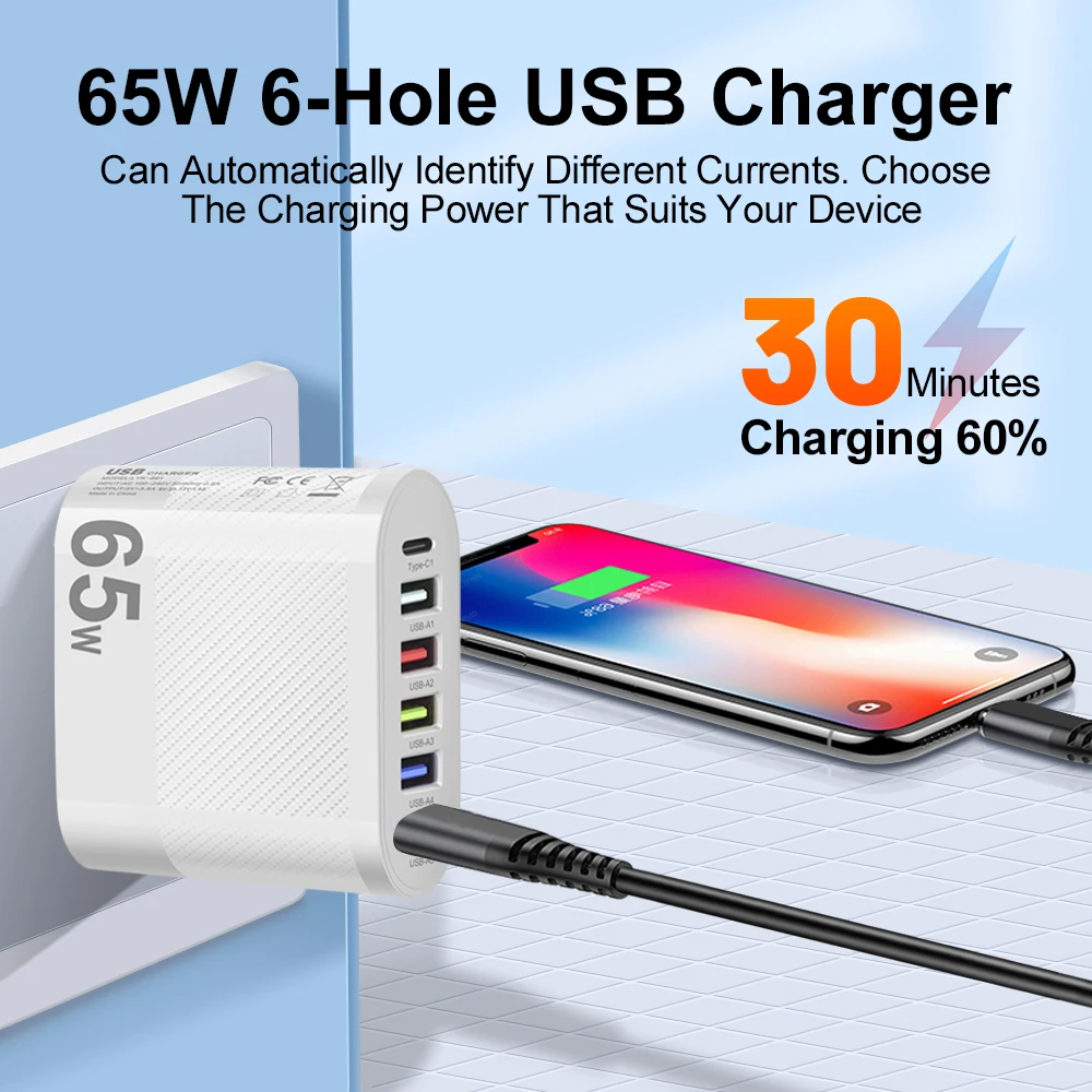 15W USB Charger QC 3.0 Fast Charger Type C Mobile Phone Charger Wall Adapter For Iphone 15 16 Pro Max Xiaomi Huawei Samsung