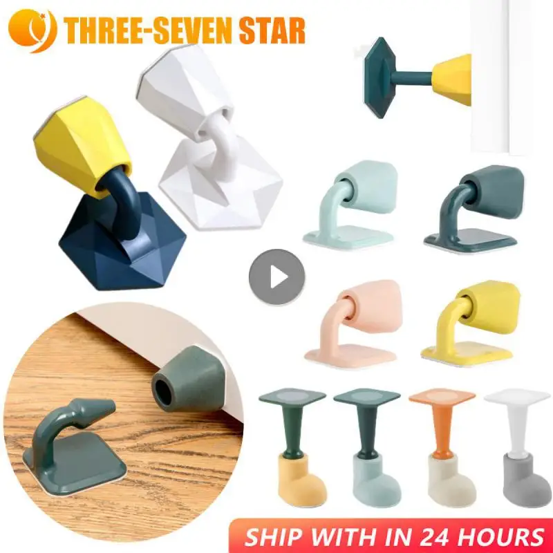 1PCS Wall-mounted Silicone Door Stopper Touch Toilet Wall Absorption Anti-bump