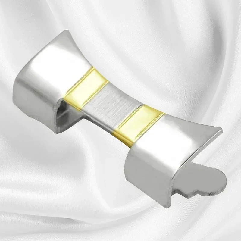 Sleek Stainless Steel Curved End Watch Strap Connector Adapter