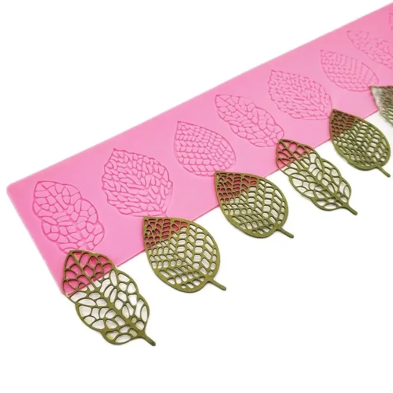 Sugarcraft Flower Leaf Silicone Mold Fondant Mold Cake Decorating Tools Chocolate Gumpaste 3D Leaves Silicone Lace Mat K675